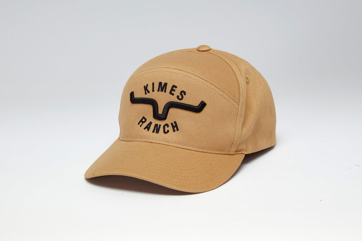 Kimes Ranch 66 Work Wear Brown baseball cap with black embroidered Kimes Ranch logo; #color_ww brown