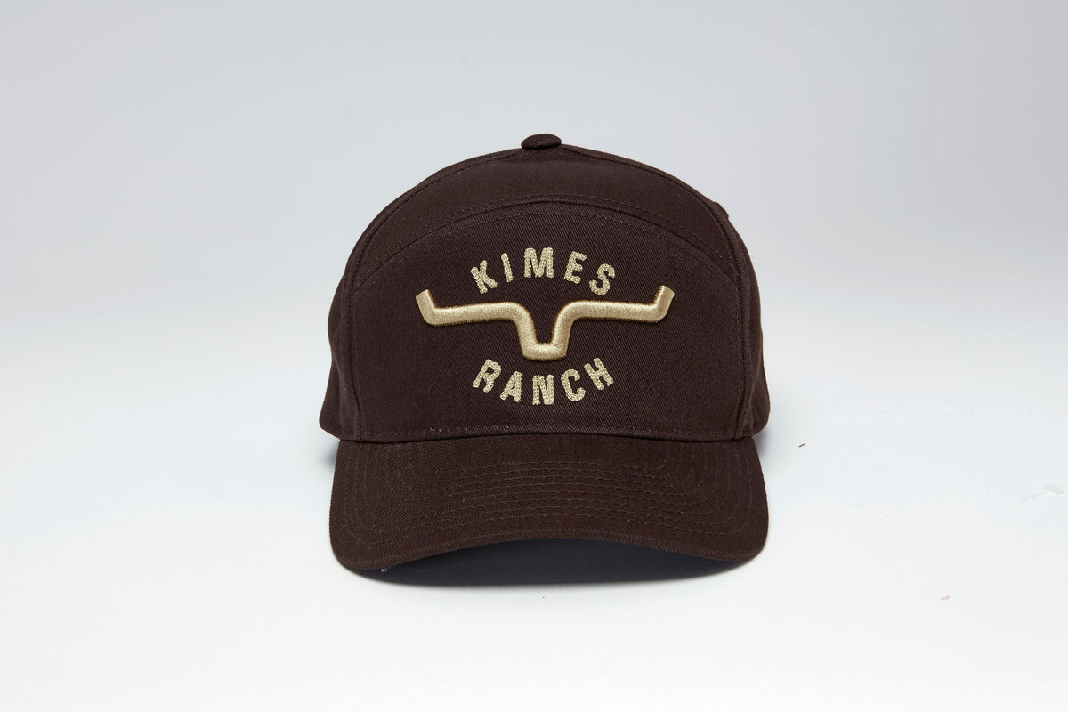 Kimes Ranch 66 dark brown baseball cap with embroidered Kimes Ranch logo; #color_dark brown