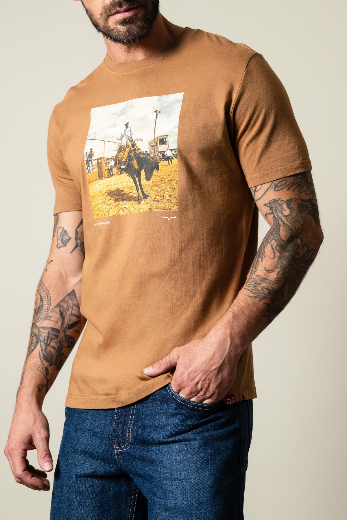 Kimes Ranch SS Classic Event tobacco graphic tee with short sleeves; #color_tobacco