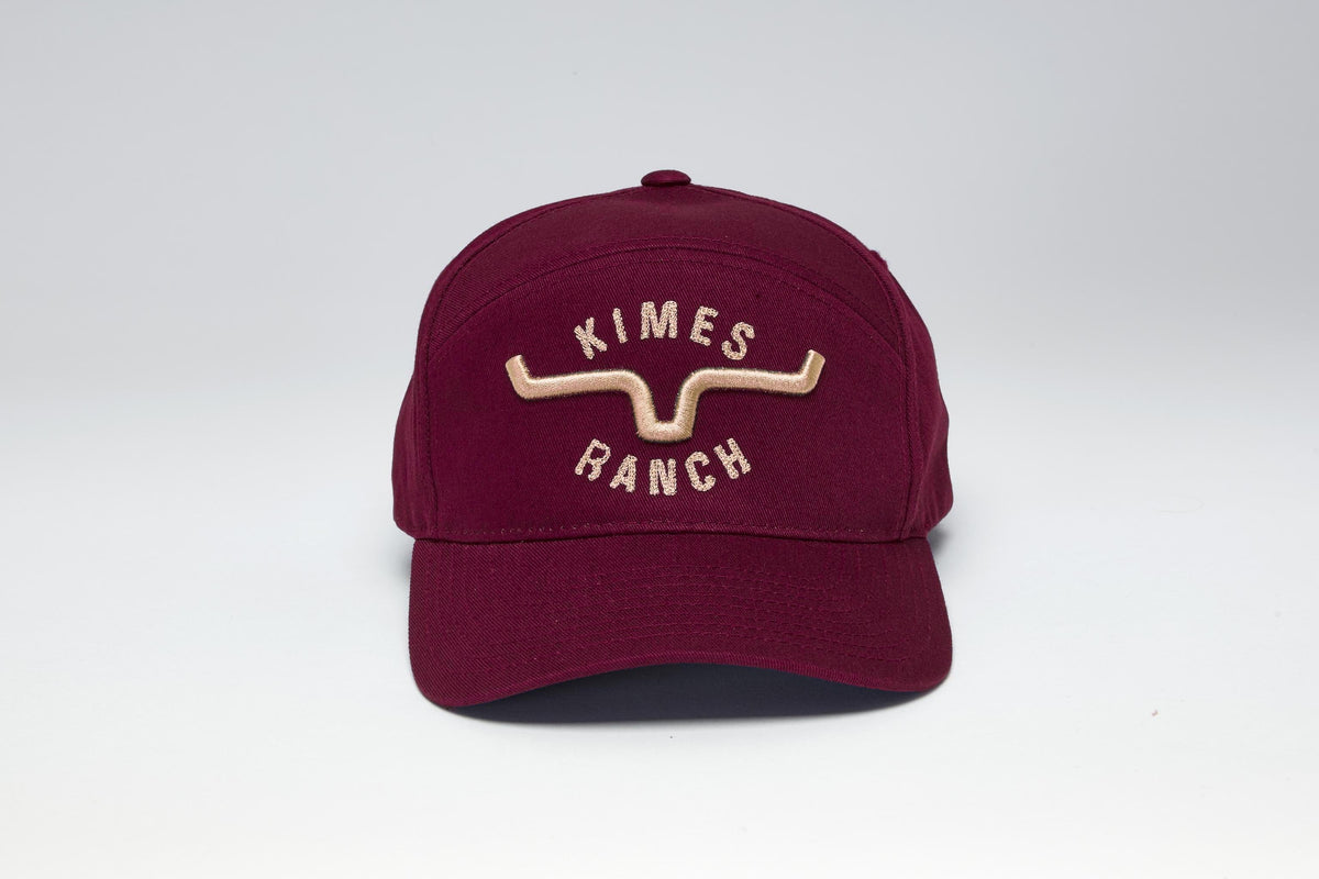 Kimes Ranch 66 plum hat with embroidered Kimes Ranch logo; #color_plum