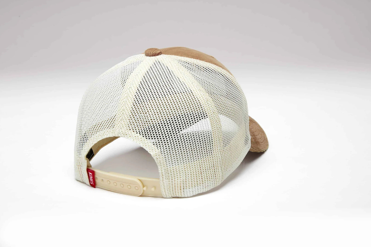 Kimes Ranch Fourteen hat in Work Wear brown with cream mesh back and adjustable strap; #color_ww brown
